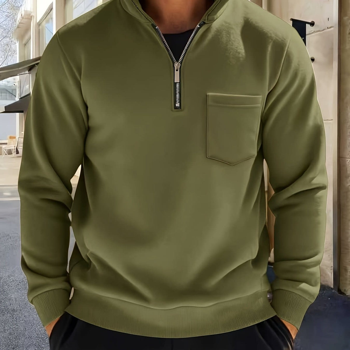 Linus Half Zip Stand Collar Pullover
