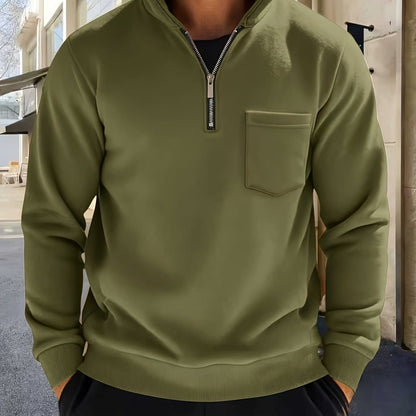 Linus Half Zip Stand Collar Pullover_15
