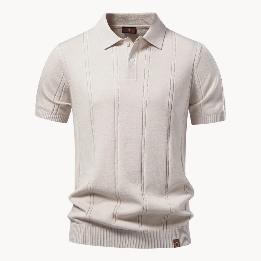 Oscar Vertical Rib Short Sleeve Polo