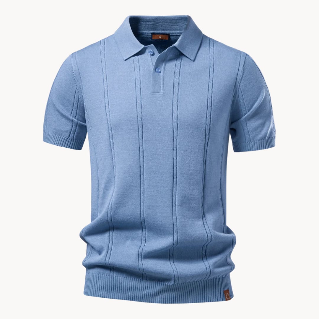 Oscar Vertical Rib Short Sleeve Polo