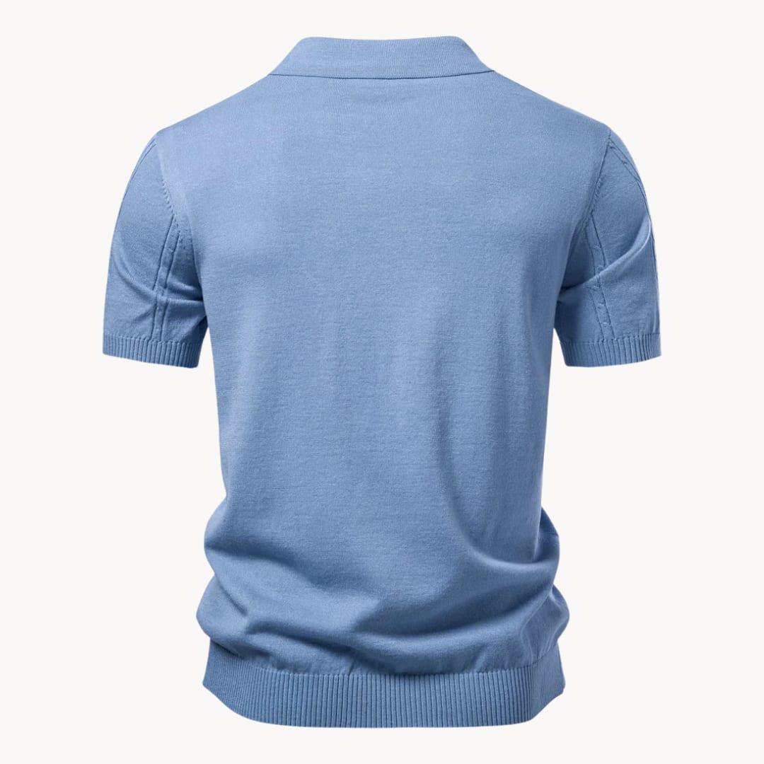 Oscar Vertical Rib Short Sleeve Polo