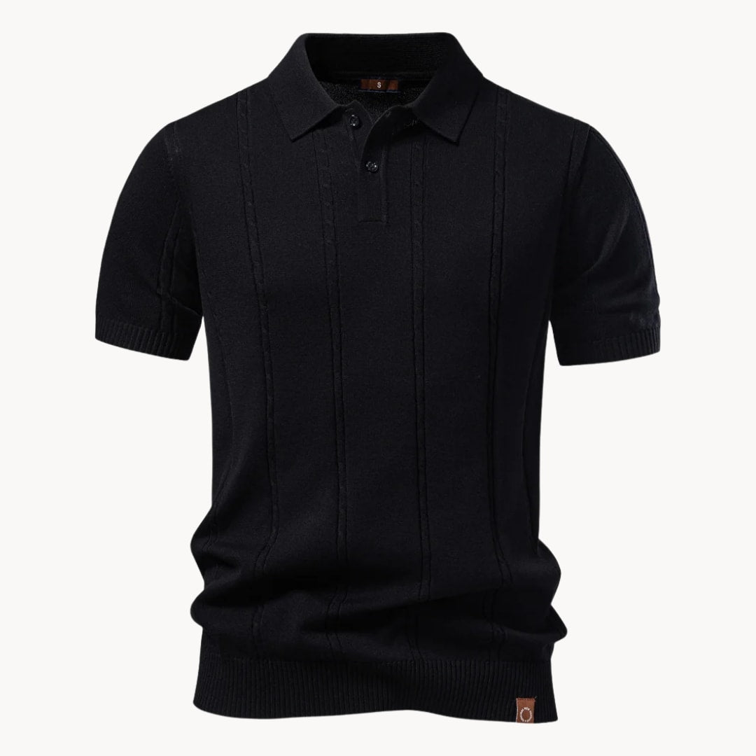 Oscar Vertical Rib Short Sleeve Polo