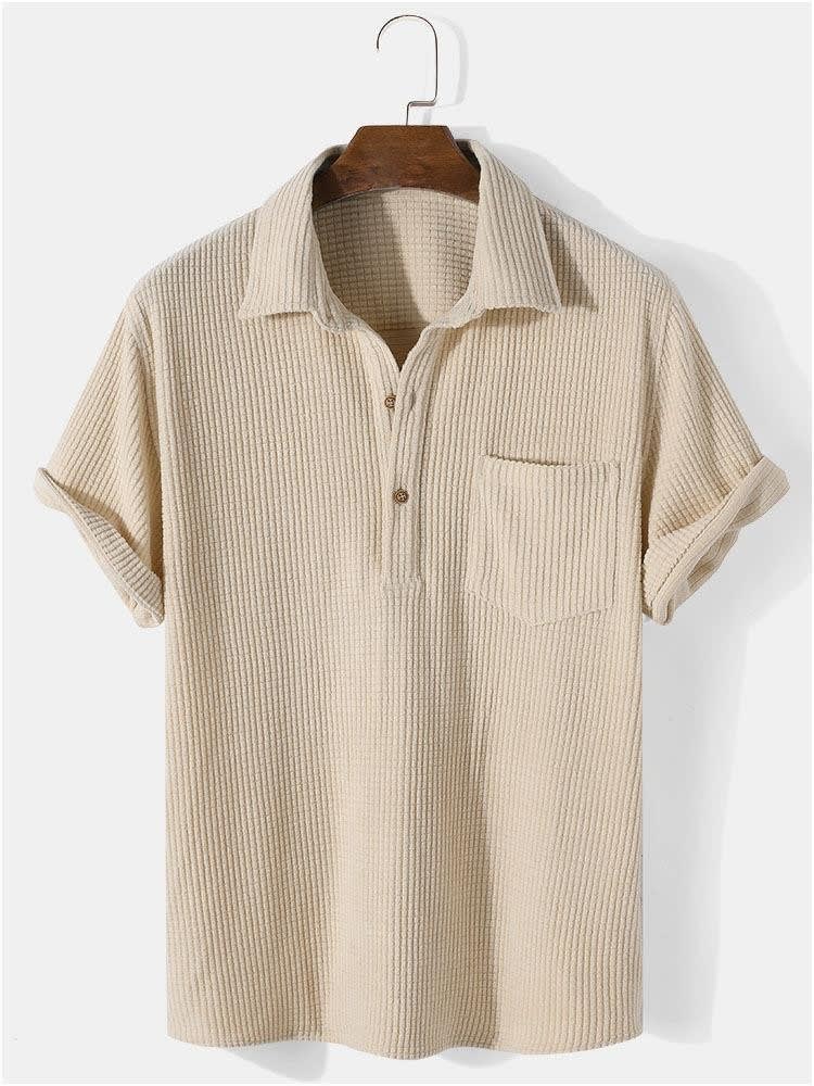Leighton Waffle Knit Polo and Shorts Set_11