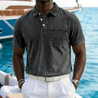 Bancroft Washed Pocket Short Sleeve Polo