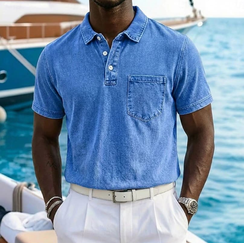 Bancroft Washed Pocket Short Sleeve Polo
