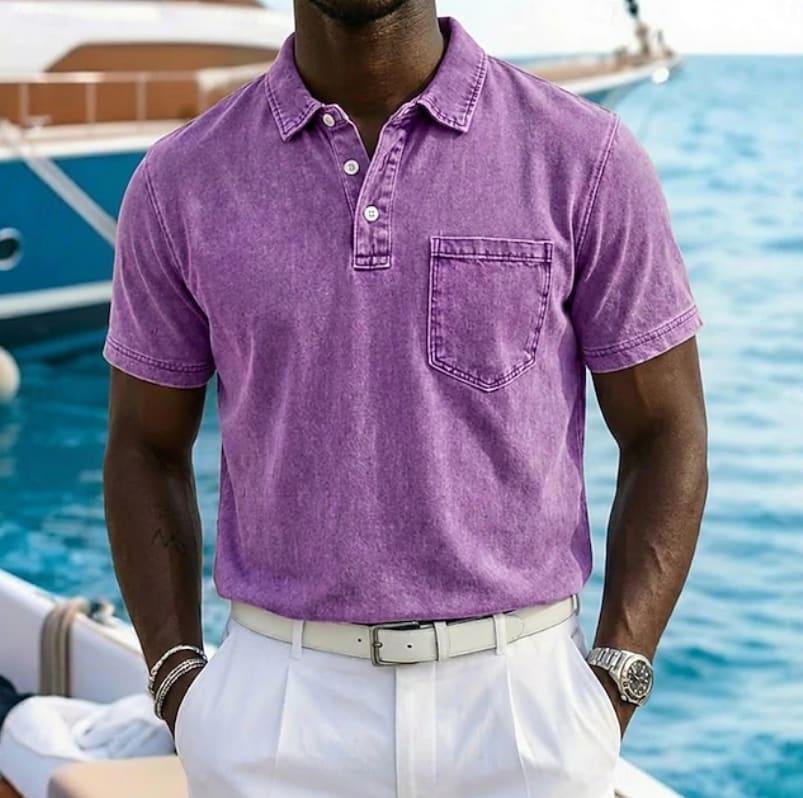 Bancroft Washed Pocket Short Sleeve Polo