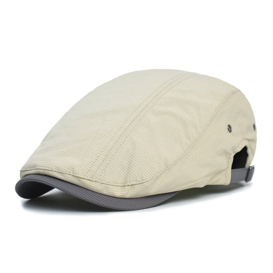 Adair Pinstripe Adjustable Flat Cap_1