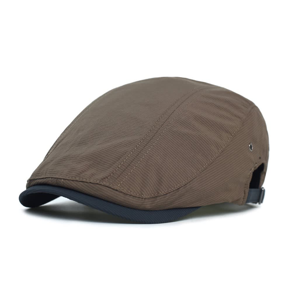 Adair Pinstripe Adjustable Flat Cap