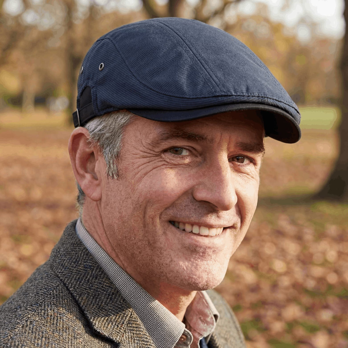 Adair Pinstripe Adjustable Flat Cap