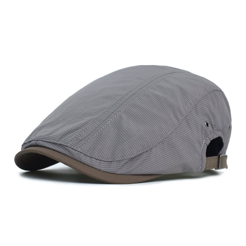Adair Pinstripe Adjustable Flat Cap