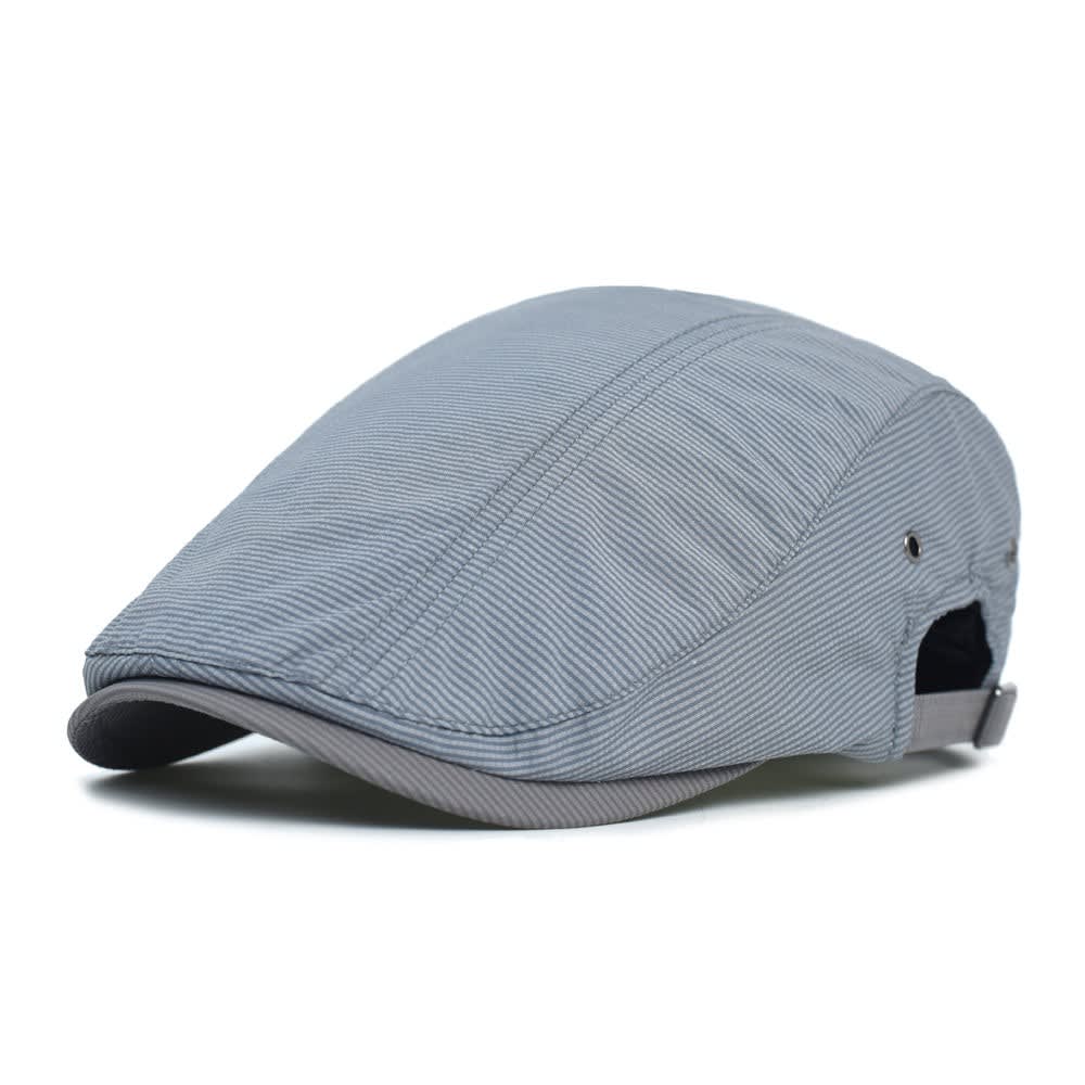 Adair Pinstripe Adjustable Flat Cap