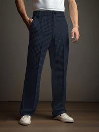 Laughlin Waffle Texture Wide Leg Trousers