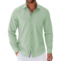 Alfred Striped Placket Long Sleeve Shirt
