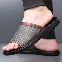 Moses Woven Strap Slide Sandals