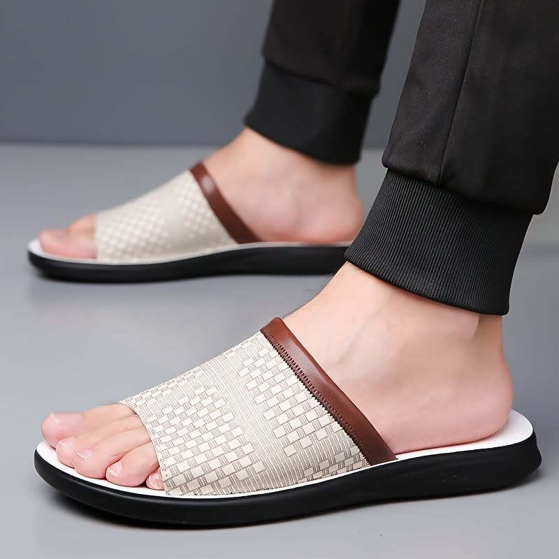 Moses Woven Strap Slide Sandals