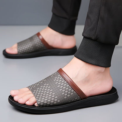 Moses Woven Strap Slide Sandals_12
