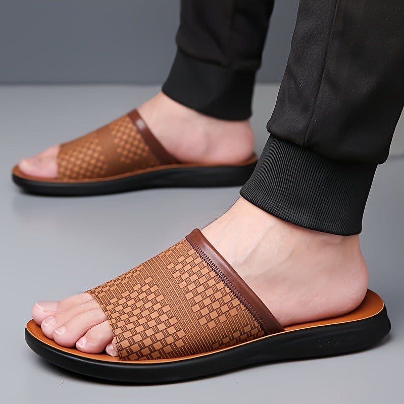 Moses Woven Strap Slide Sandals