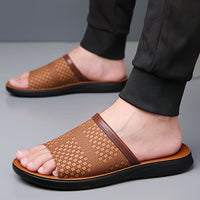 Moses Woven Strap Slide Sandals