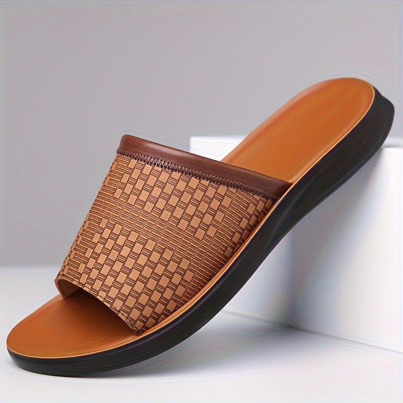 Moses Woven Strap Slide Sandals