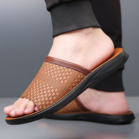 Moses Woven Strap Slide Sandals