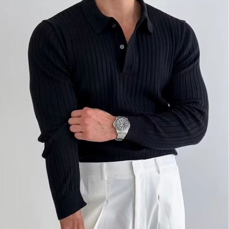 Preston Long Sleeve Ribbed Polo_1