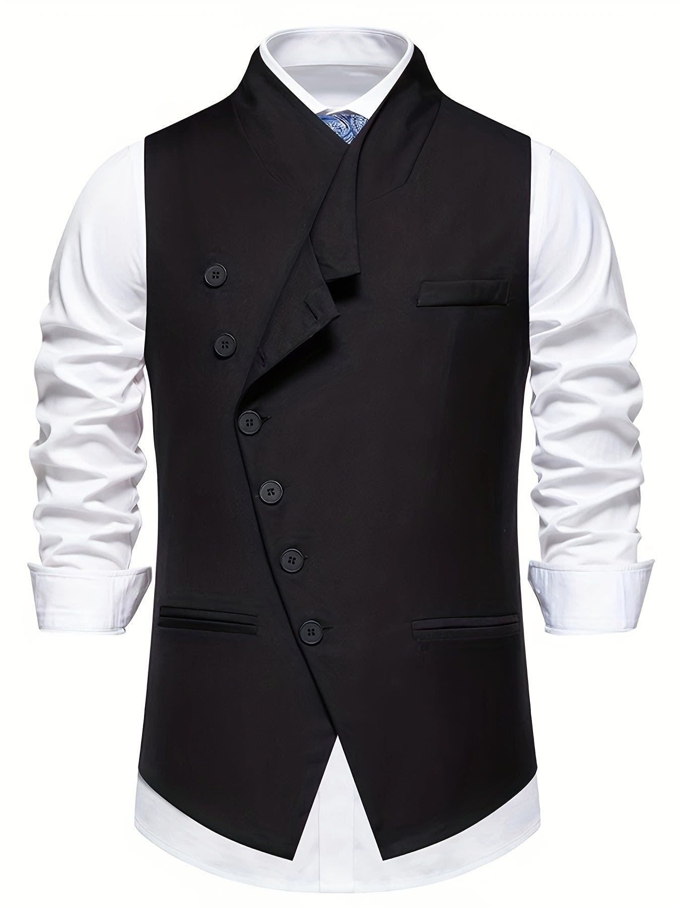 Harper Slant Button Tailored Waistcoat_1