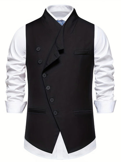 Harper Slant Button Tailored Waistcoat_1