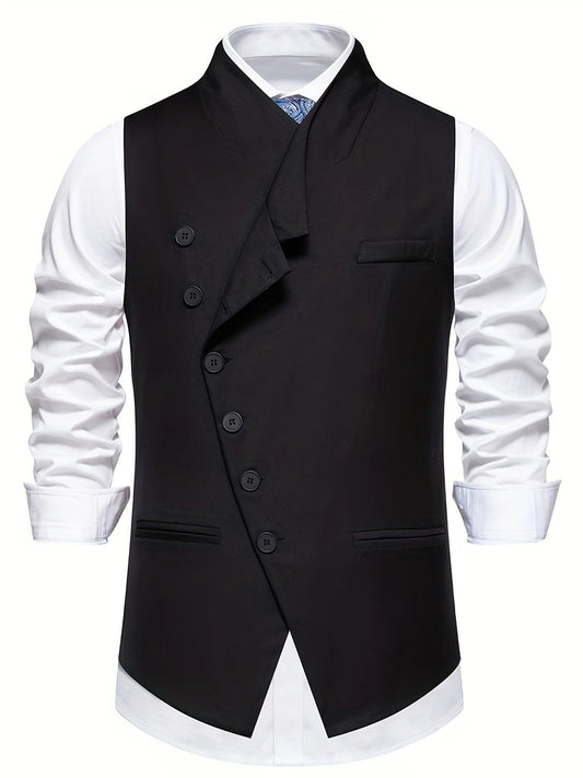 Harper Slant Button Tailored Waistcoat_1
