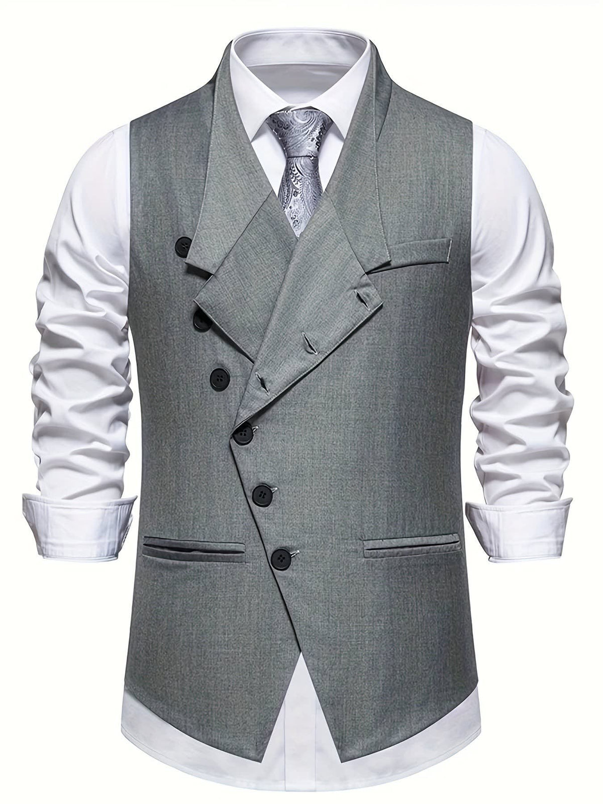 Harper Slant Button Tailored Waistcoat