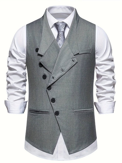 Harper Slant Button Tailored Waistcoat_2