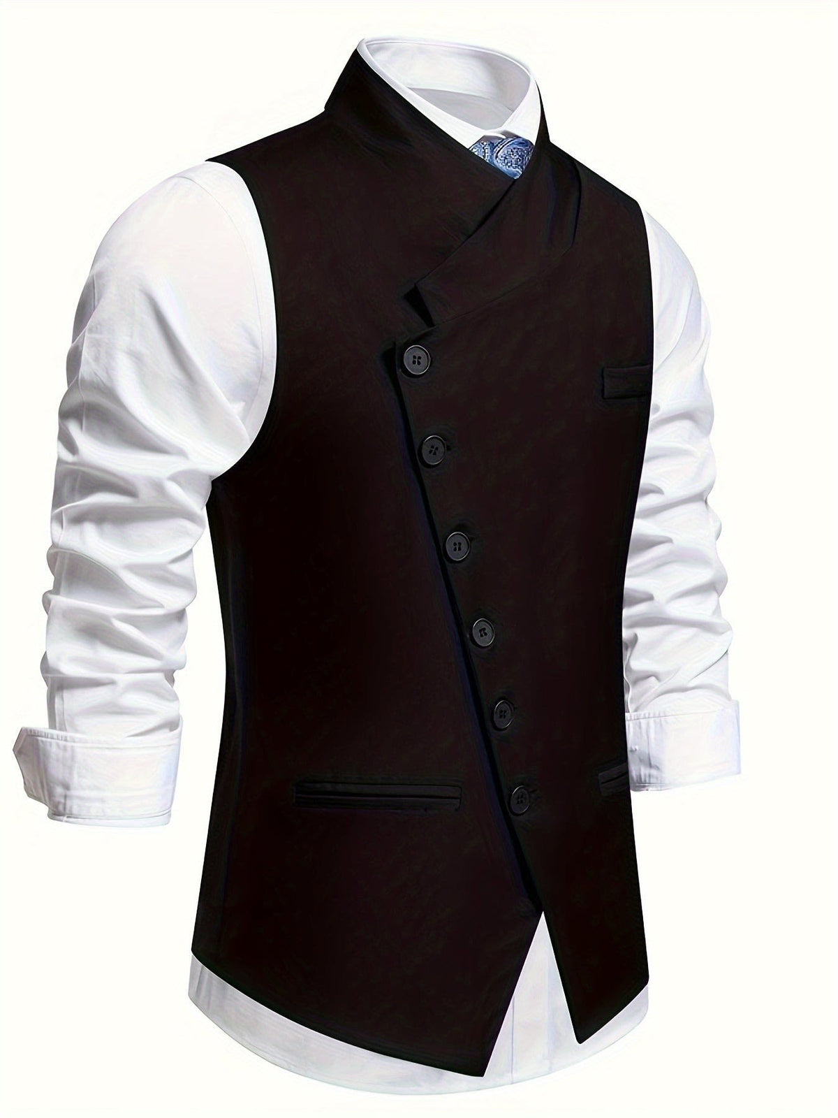 Harper Slant Button Tailored Waistcoat