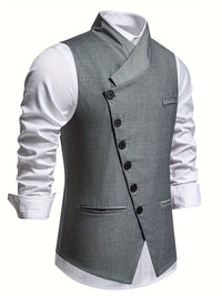 Harper Slant Button Tailored Waistcoat