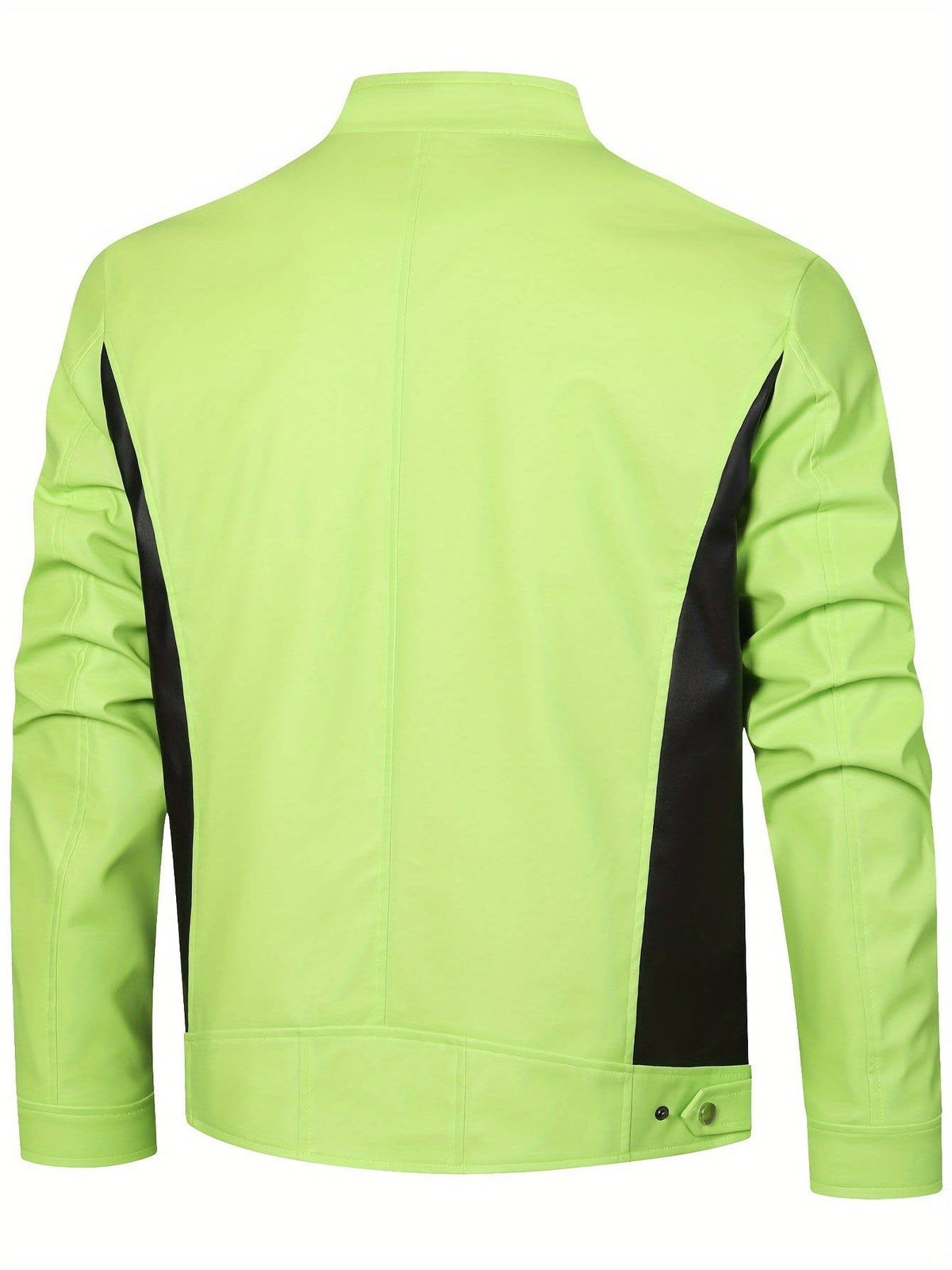 Innes Stand Collar Faux Leather Jacket