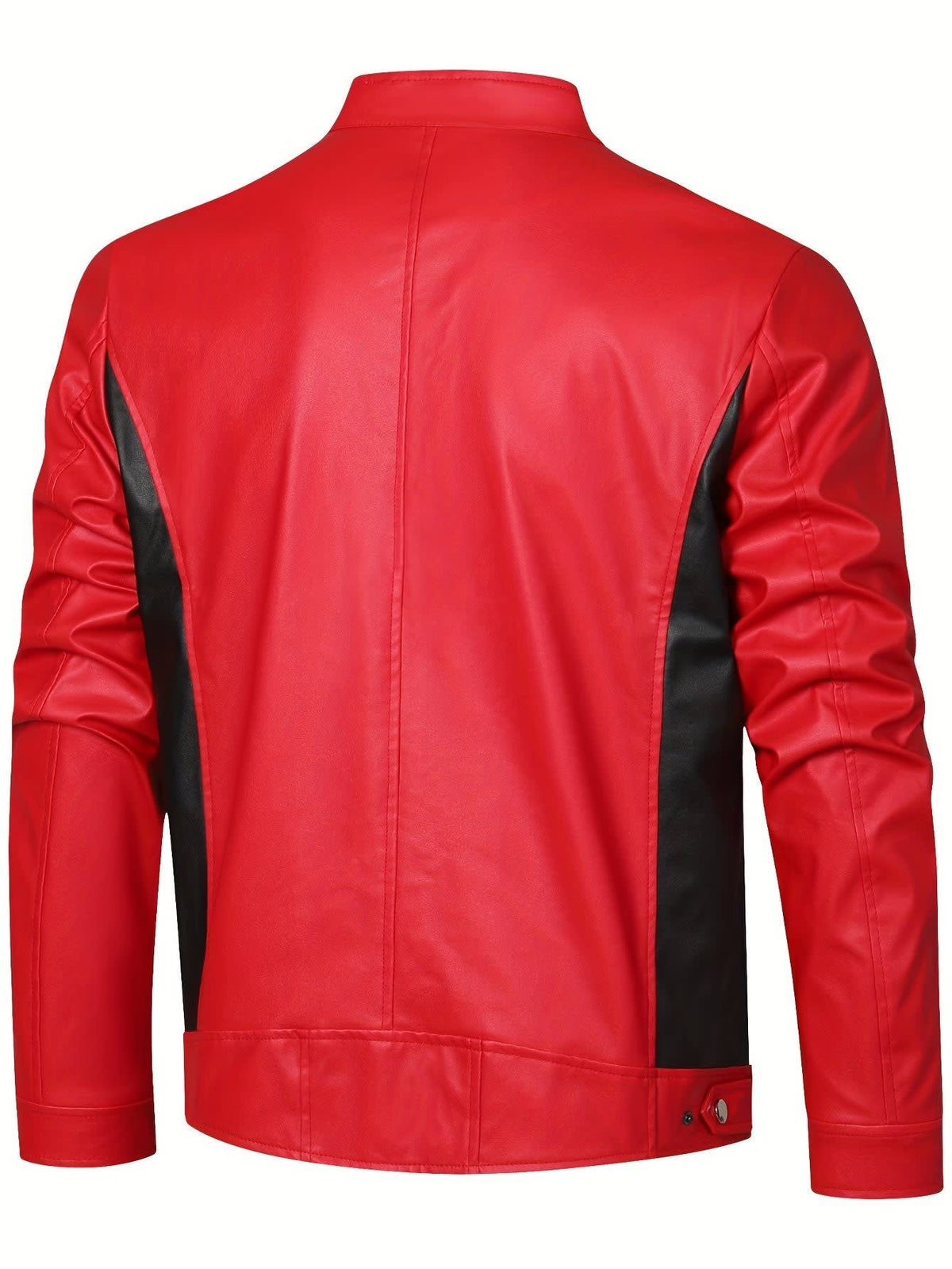 Innes Stand Collar Faux Leather Jacket