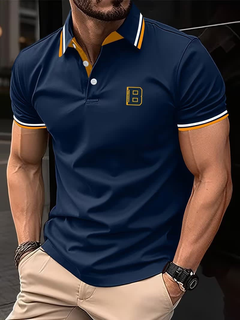 Hank Contrast Collar Short Sleeve Polo