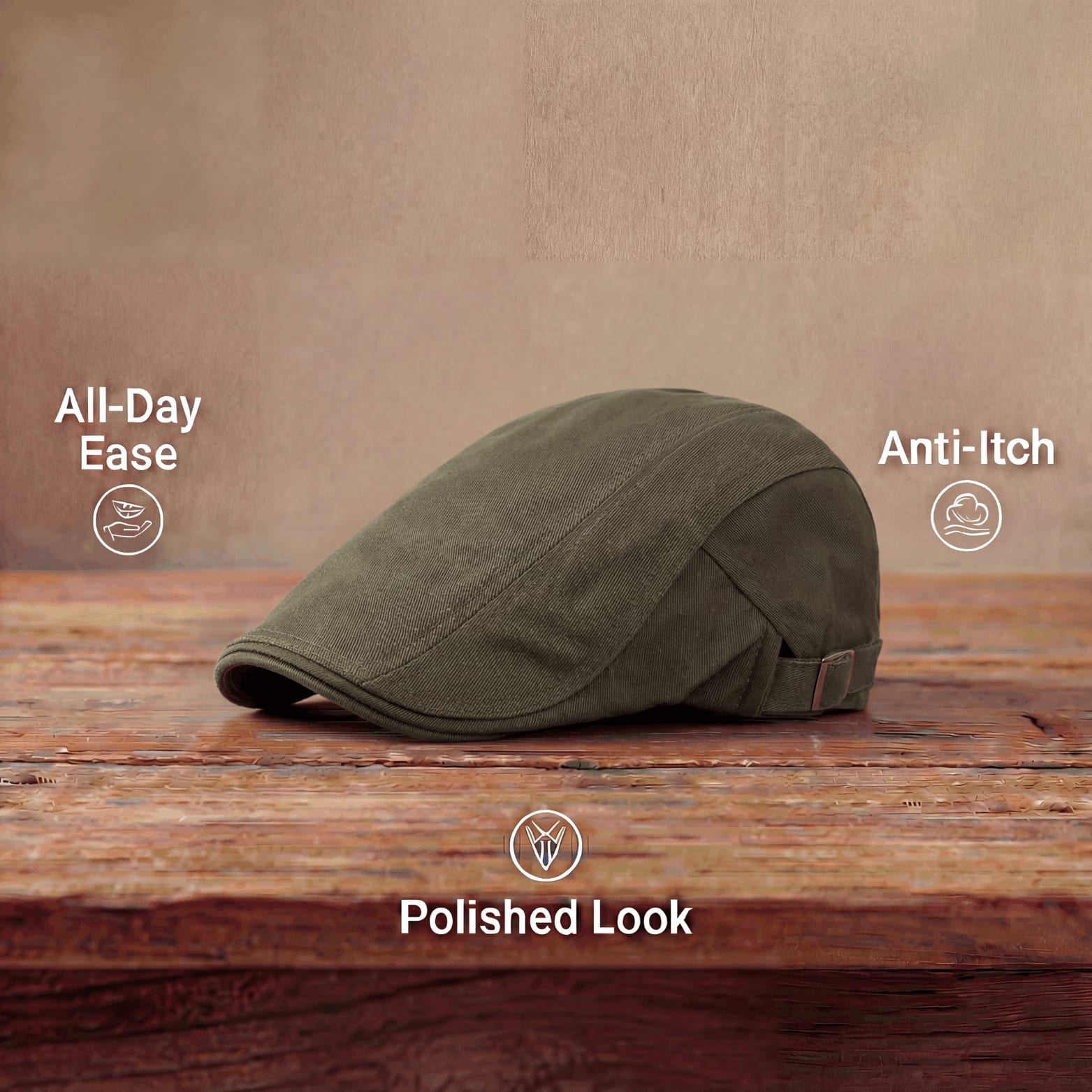 Otto Textured Outdoor Flat Cap_5