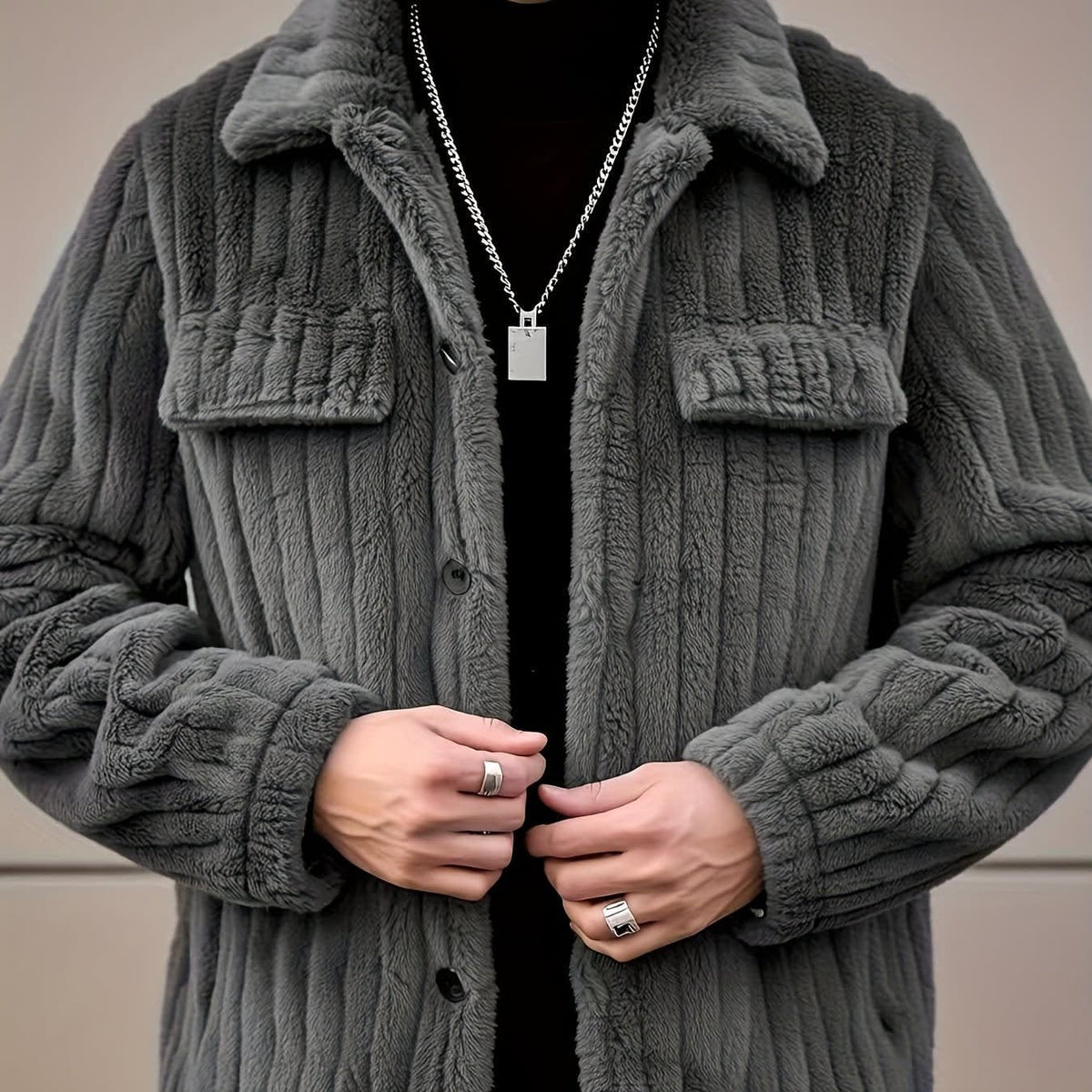 Darnell Textured Fleece Shirt Jacket