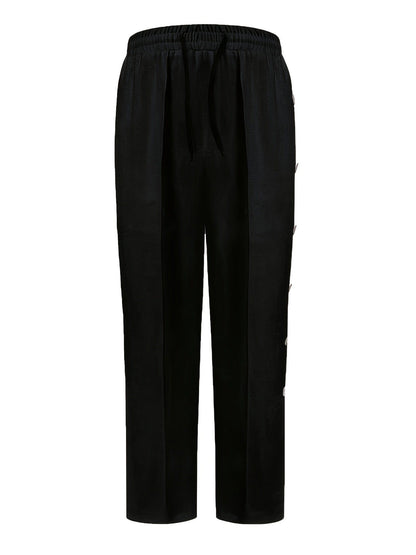 Warren Side Button Drawstring Trousers_4