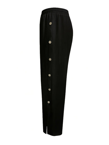 Warren Side Button Drawstring Trousers_6