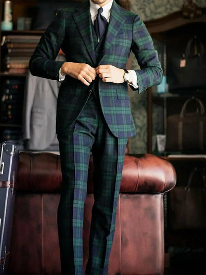 Wade Check Three Piece Suit_1