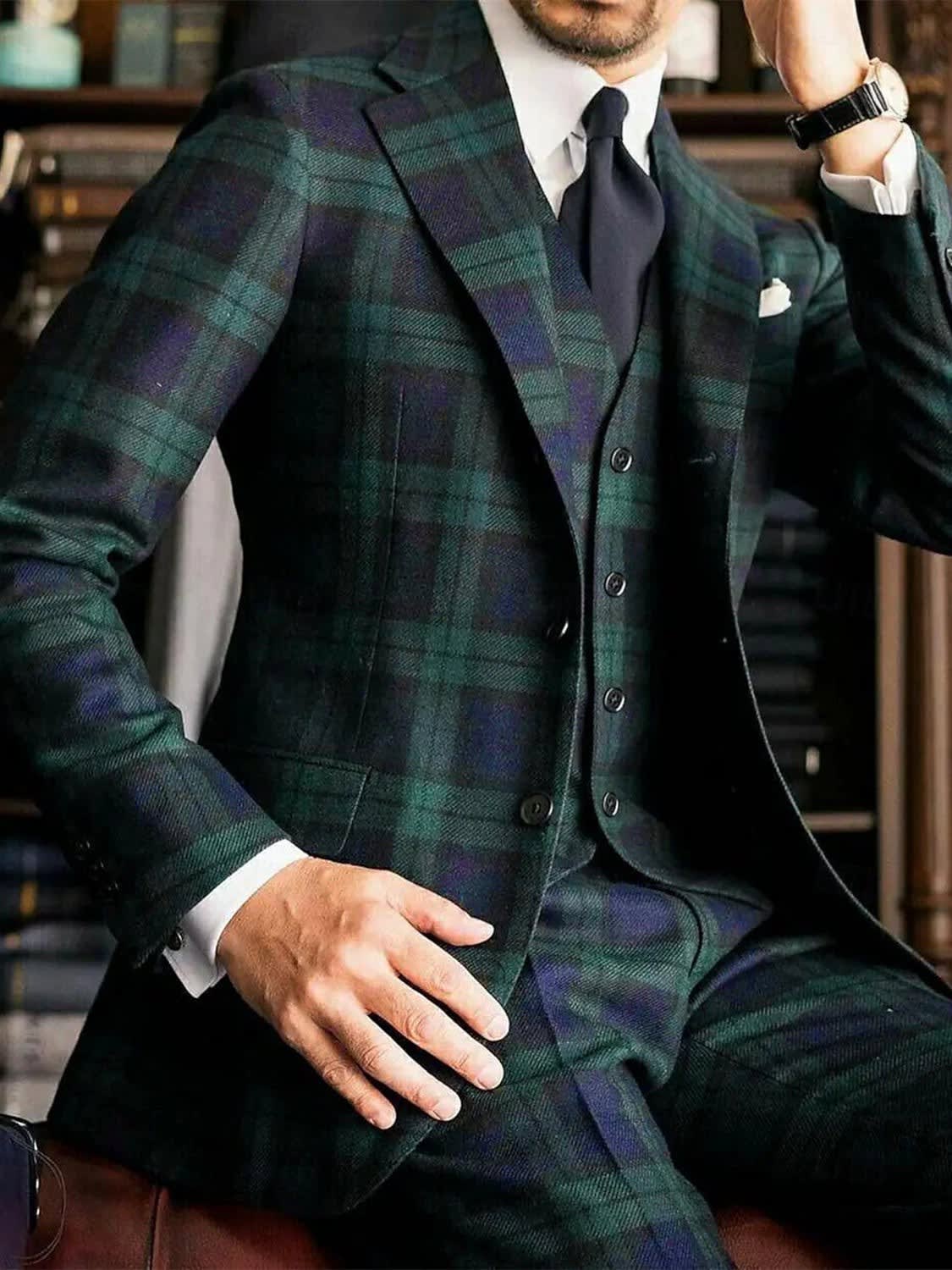 Wade Check Three Piece Suit_2