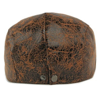 Chadwick Distressed Faux Leather Flat Cap