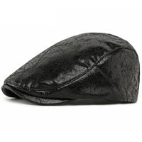 Chadwick Distressed Faux Leather Flat Cap