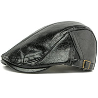 Chadwick Distressed Faux Leather Flat Cap