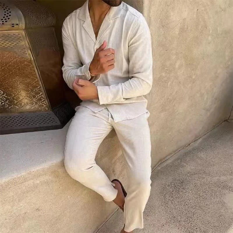 Sebastian Camp Collar Shirt and Trouser Set
