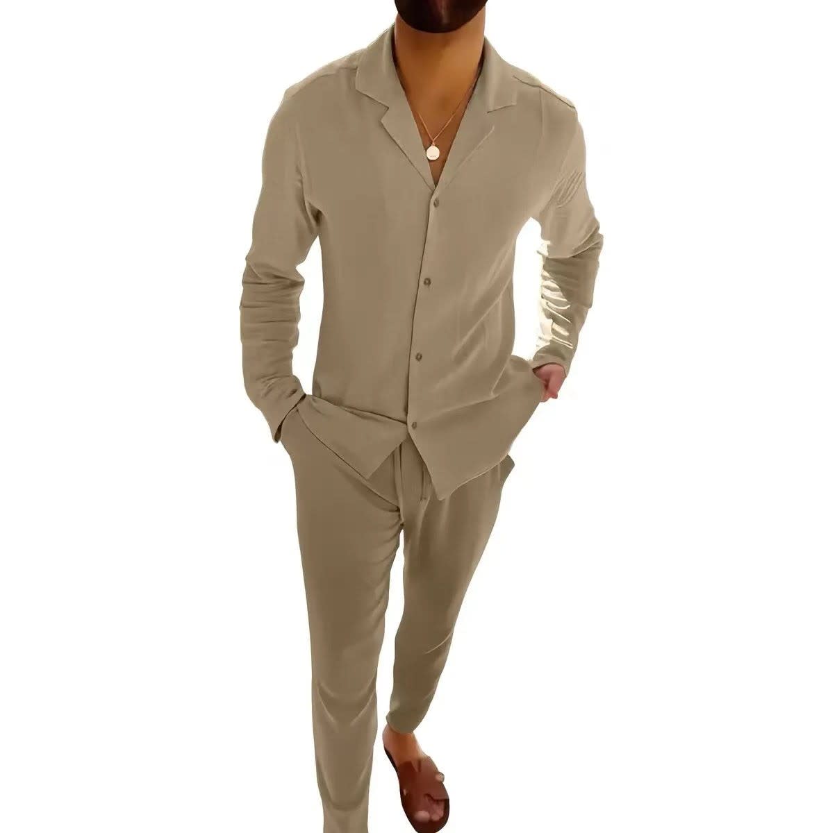 Sebastian Camp Collar Shirt and Trouser Set