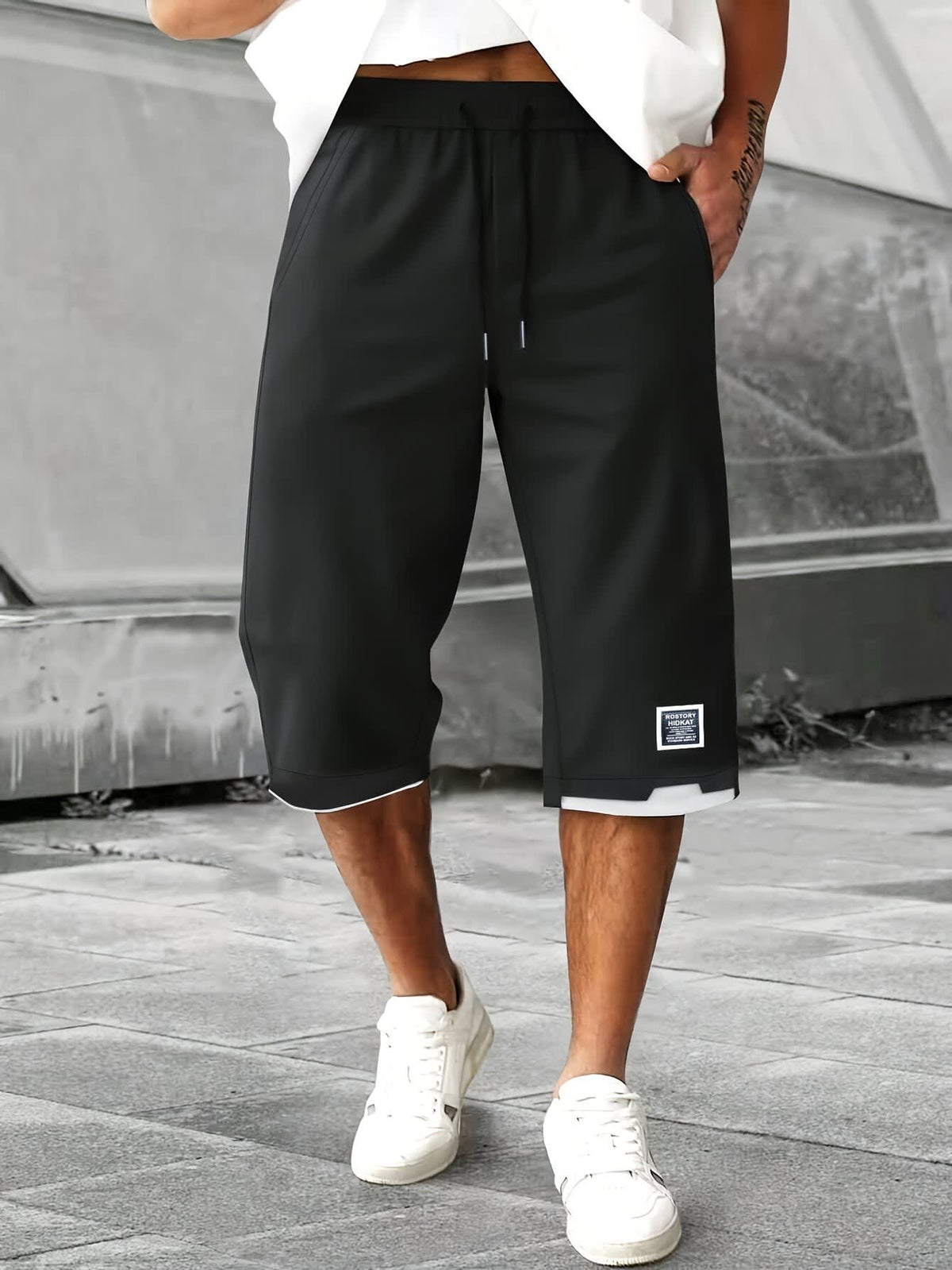 Ogden Split Hem Drawstring Shorts