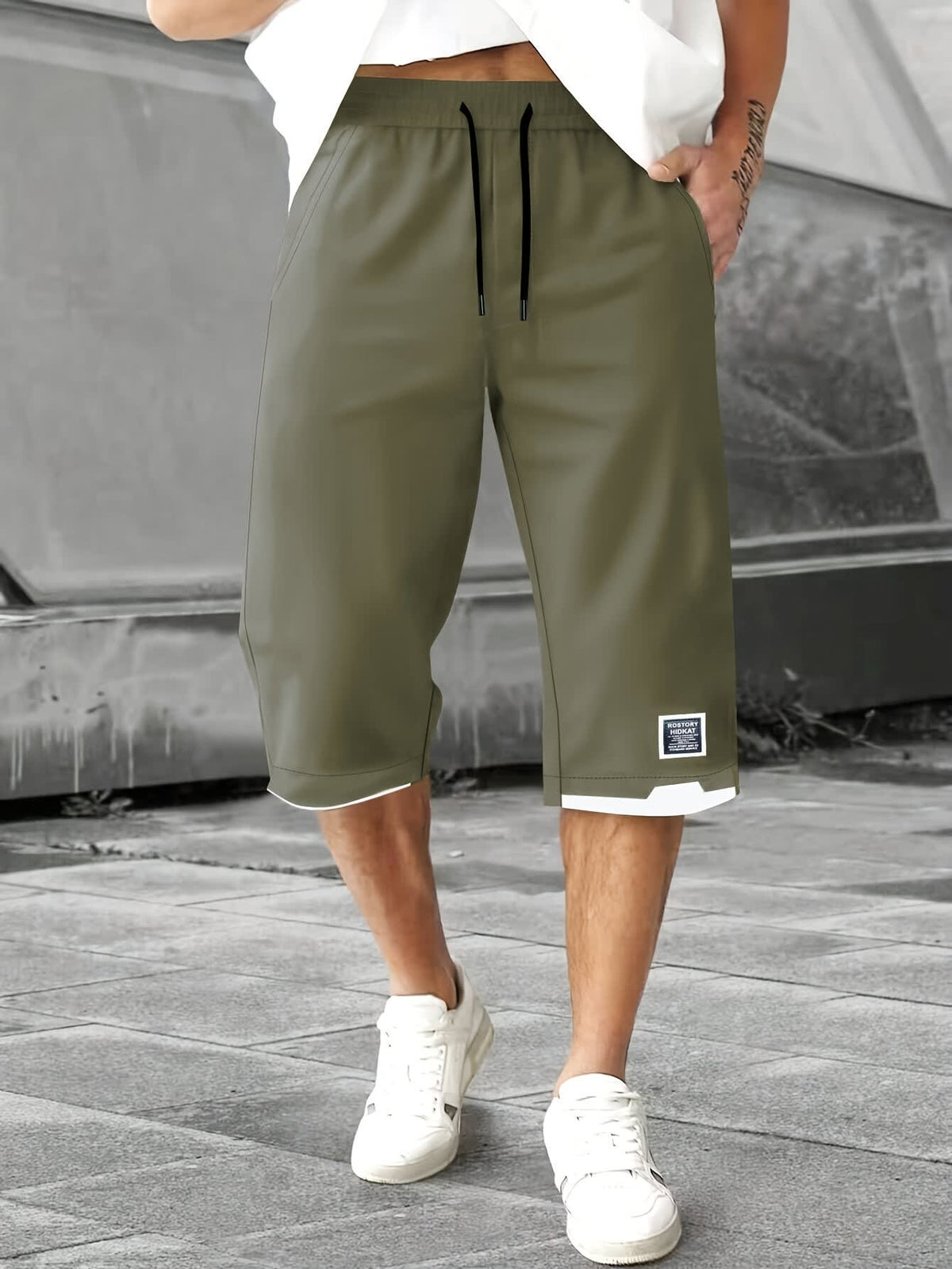 Ogden Split Hem Drawstring Shorts