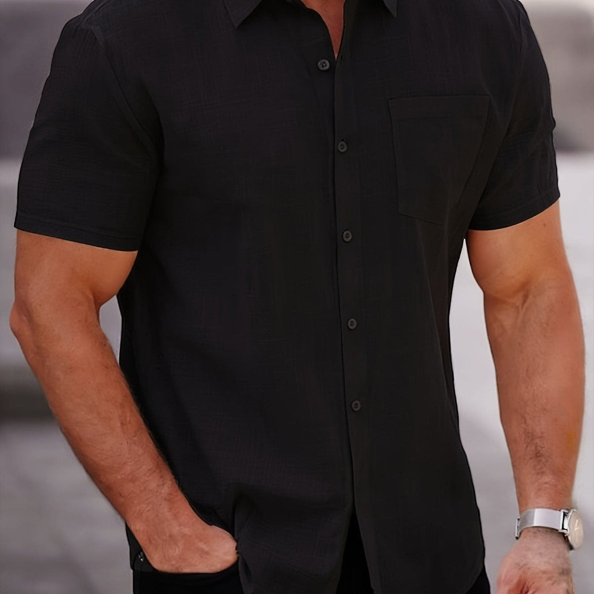Aldous Slub Weave Short Sleeve Shirt
