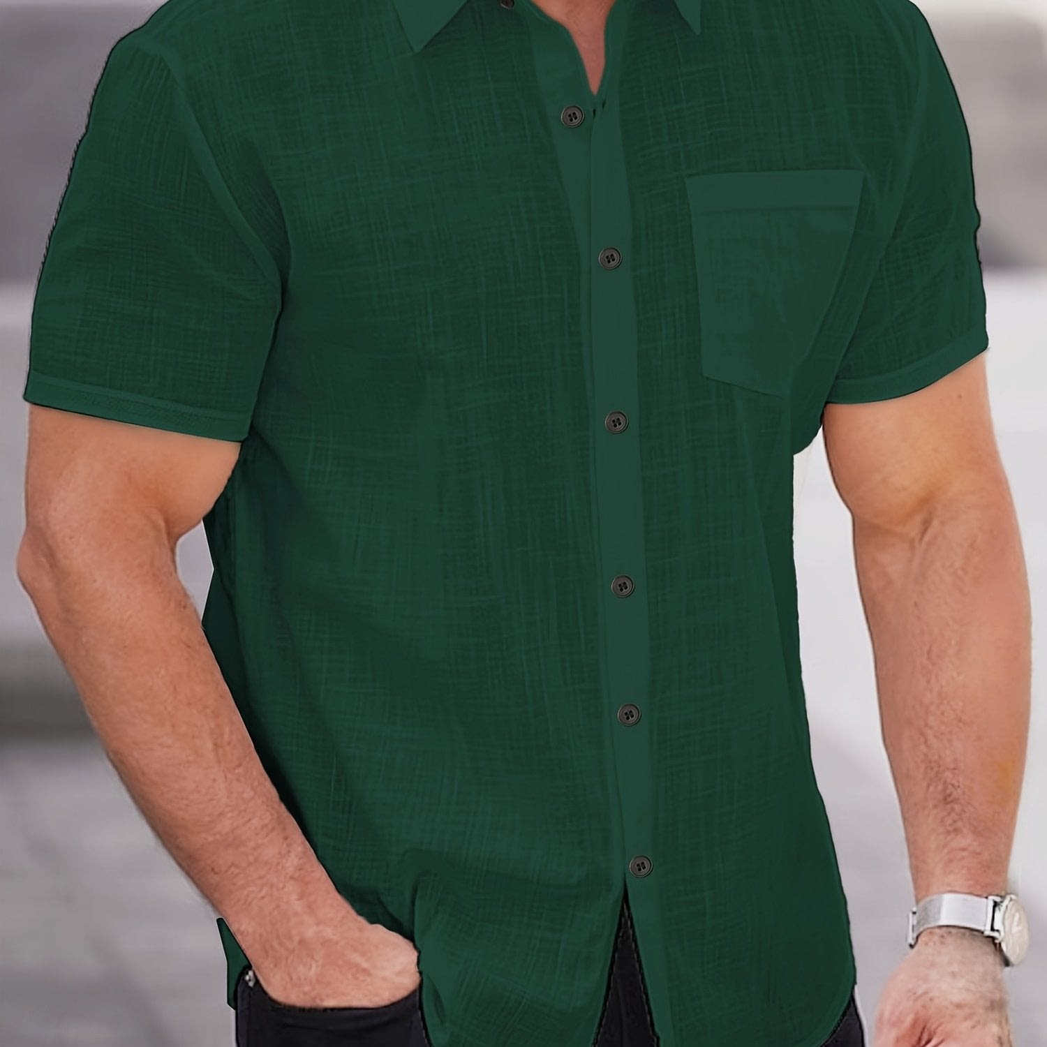 Aldous Slub Weave Short Sleeve Shirt_18